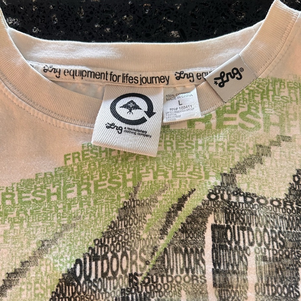 LRG Mens Green and Black Graphic Tee - Picture 3 of 8